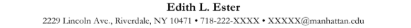 Edith Ester contact info
